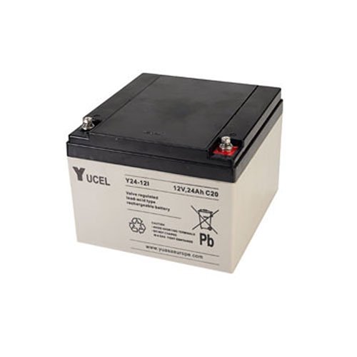 Yuasa Y24-12I Yucel Y Series, 12V 24Ah Valve Regulated Lead Acid Battery, 20-Hr Rate Capacity, General Purpose